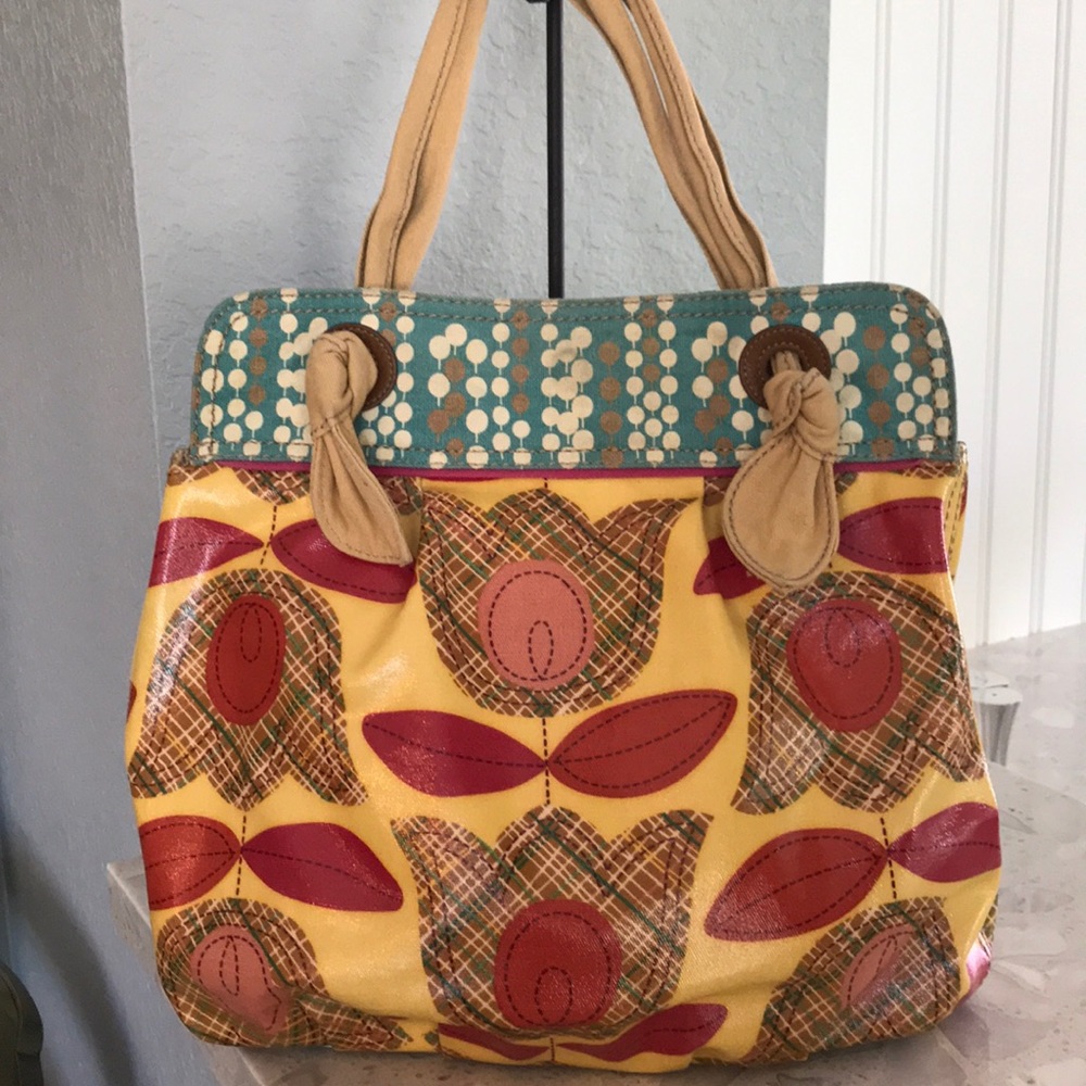 FOSSIL print bag purse tote